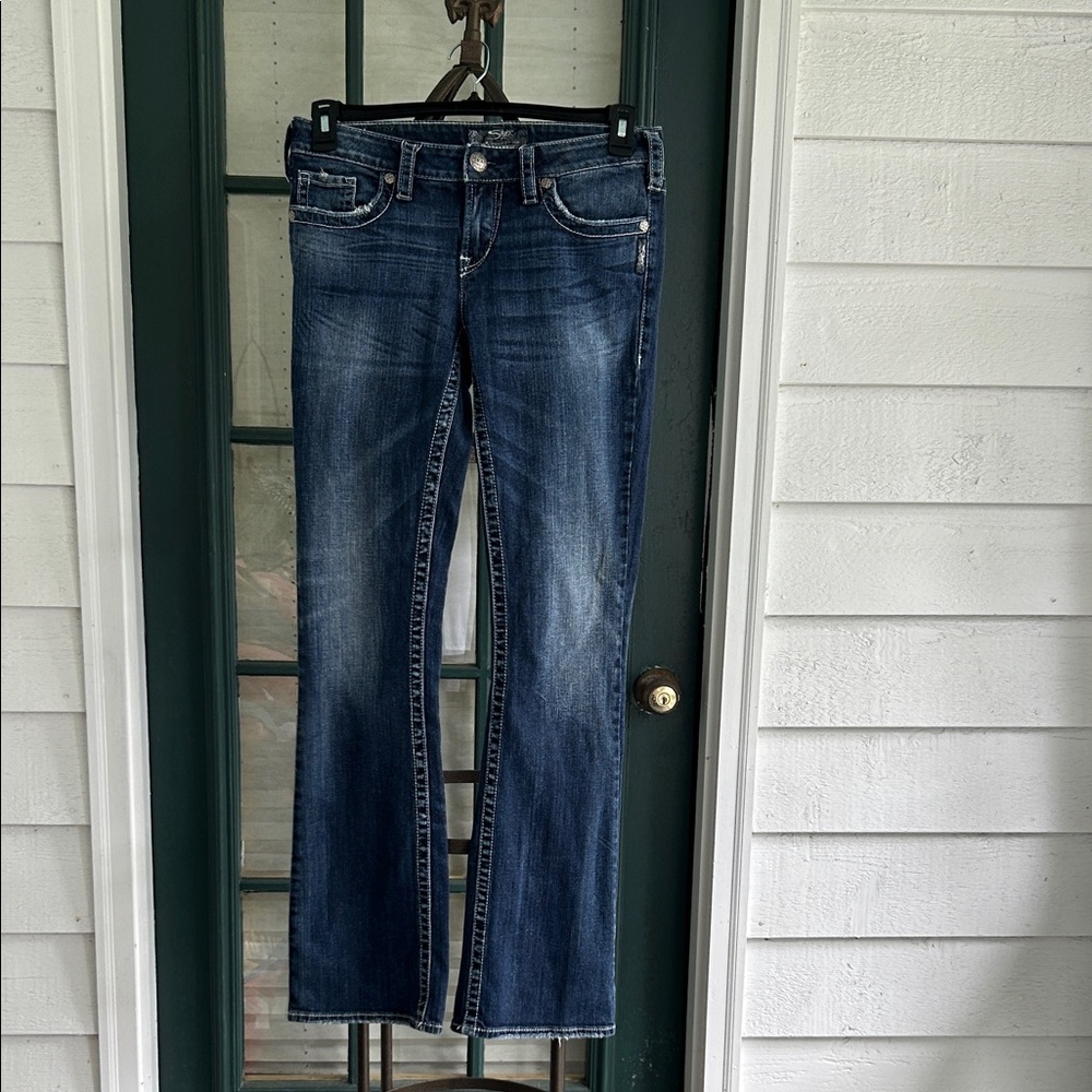 Silver Jeans Aioko Dark Wash Straight Leg Women's Jeans Size 28